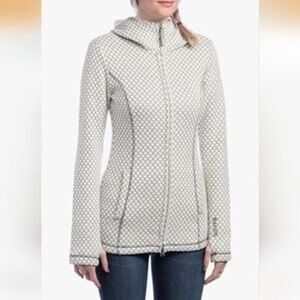 Bench Jacquoater Fleece Lined‎ Full Zip Hoodie Womens Medium Textured Gorpcore